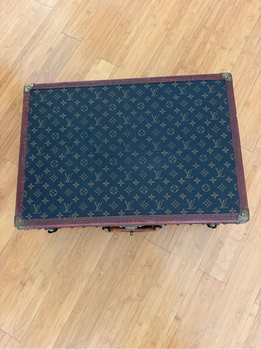 Louis Vuitton Alzer 70 Monogram Trunk Case in Brown & Tan Canvas
